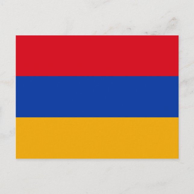 Patriotische armenische Flagge Postkarte (Vorderseite)