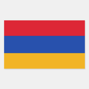 Patriotische armenische Flagge Rechteckiger Aufkleber
