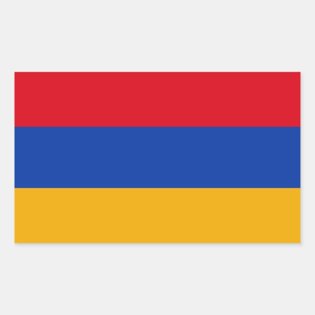 Patriotische armenische Flagge Rechteckiger Aufkleber (Vorderseite)