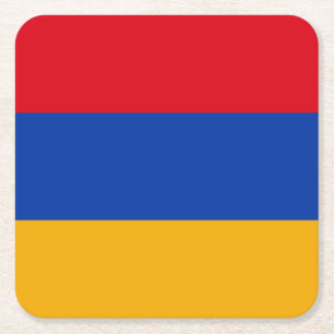 Patriotische armenische Flagge Rechteckiger Pappuntersetzer