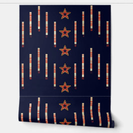 Patriotische Art Deco - Rote Elfenbeinküste auf Na Tapete