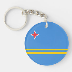 Patriotische Aruba-Flagge Schlüsselanhänger