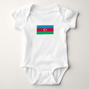 Patriotische Aserbaidschan-Flagge Baby Strampler