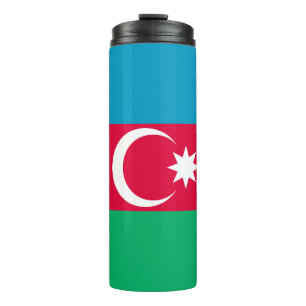 Patriotische Aserbaidschan-Flagge Thermosbecher