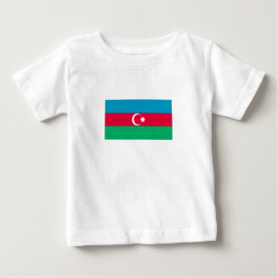 Patriotische aserbaidschanische Flagge Baby T-shirt