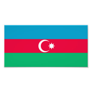 Patriotische aserbaidschanische Flagge Fotodruck