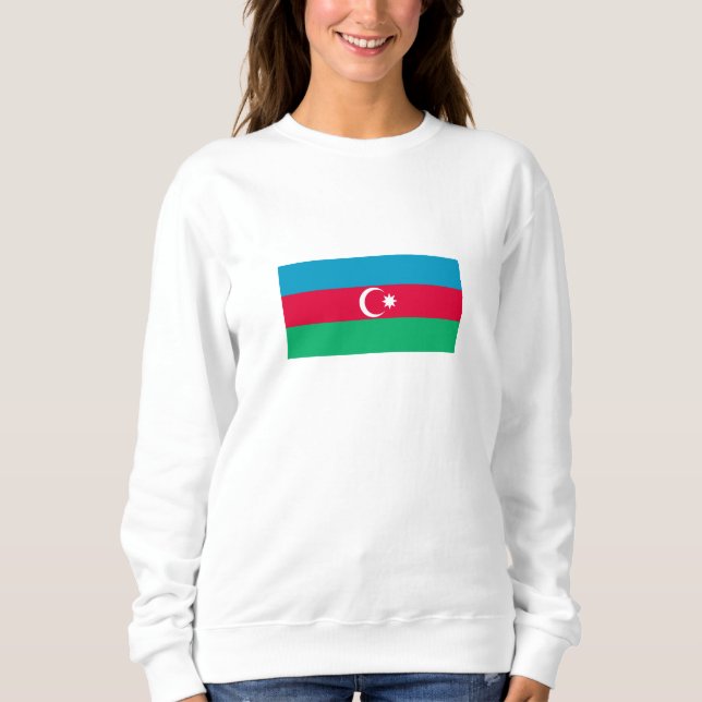 Patriotische aserbaidschanische Flagge Sweatshirt (Vorderseite)