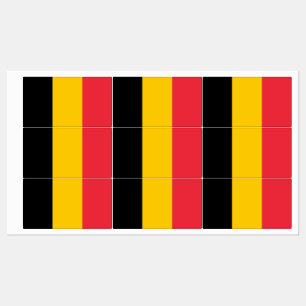 Patriotische Aufkleber mit Flagge von Belgien