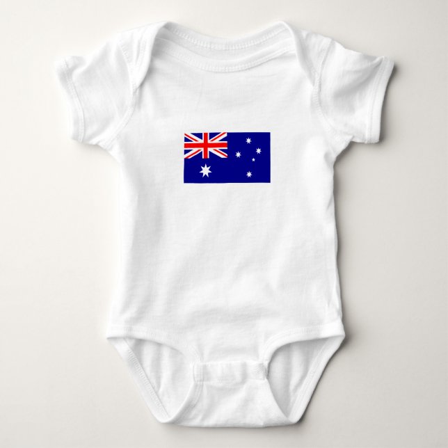 Patriotische australische Flagge Baby Strampler (Vorderseite)
