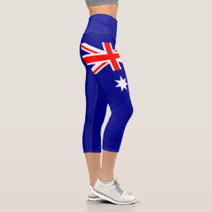 Patriotische australische Flagge Capri-Leggings Capri Leggings