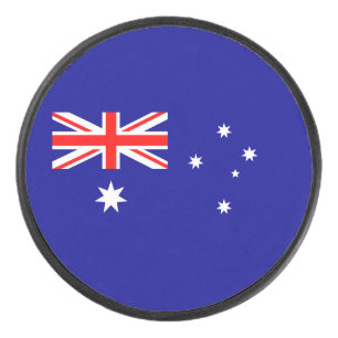 Patriotische australische Flagge Eishockey Puck