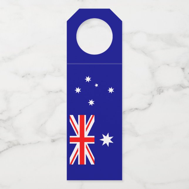 Patriotische australische Flagge Flaschenanhänger (Vorderseite)