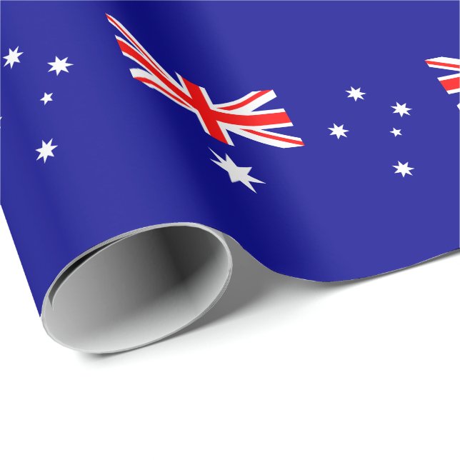 Patriotische australische Flagge Geschenkpapier (Rolleneckpunkt)