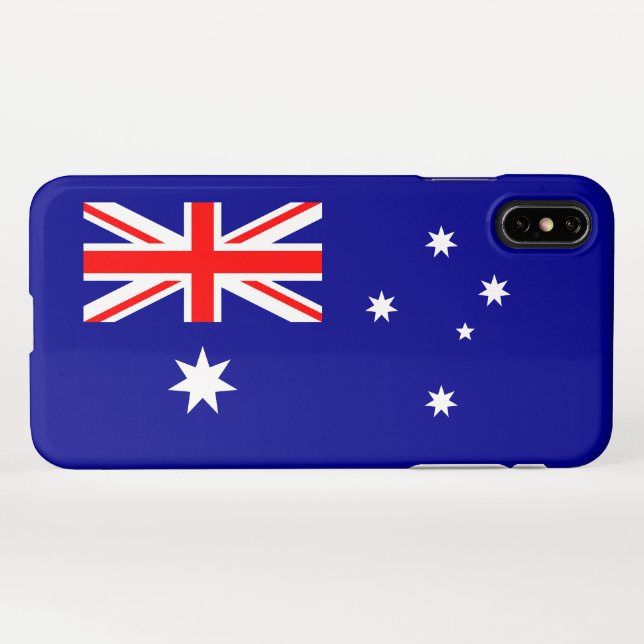 Patriotische australische Flagge iPhone Hülle (Rückseite (Horizontal))
