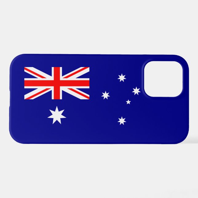 Patriotische australische Flagge iPhone Hülle (Rückseite (Horizontal))