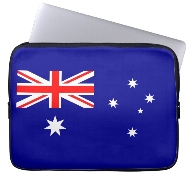 Patriotische australische Flagge Laptopschutzhülle (Vorderseite)