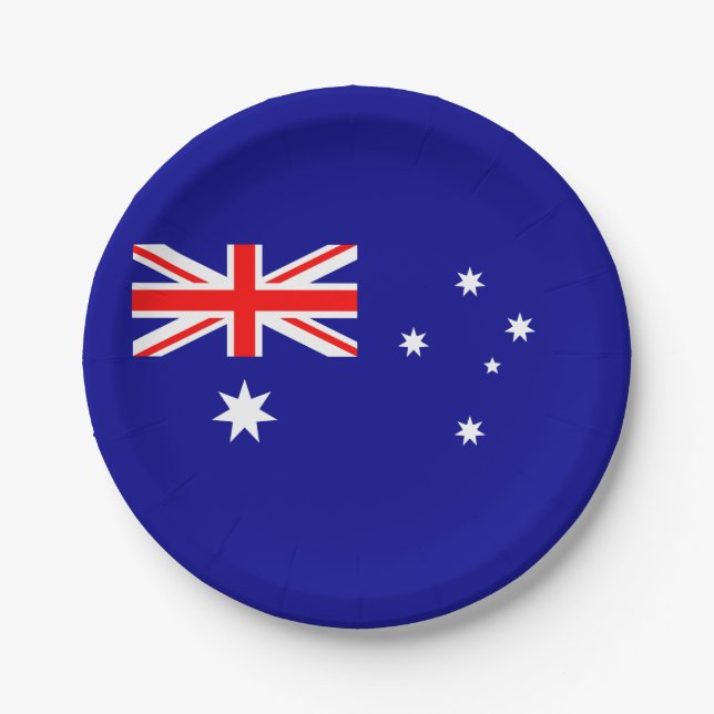 Patriotische australische Flagge Pappteller (Vorderseite)