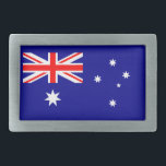 Patriotische australische Flagge Rechteckige Gürtelschnalle<br><div class="desc">Die Nationalflagge Australiens.</div>
