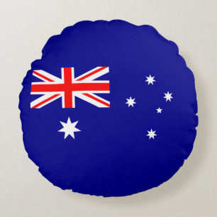 Patriotische australische Flagge Rundes Kissen