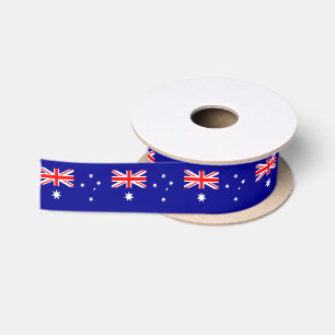 Patriotische australische Flagge Satinband