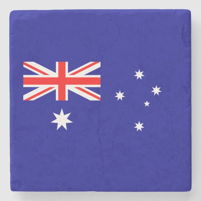 Patriotische australische Flagge Steinuntersetzer (Vorderseite)