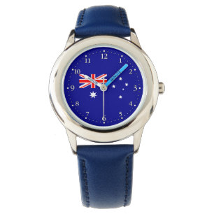 Patriotische australische Flagge Uhr