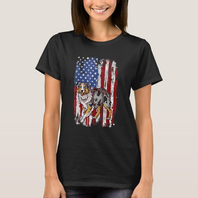 Patriotische australische Schäferfahne, 4. T-Shirt (Vorderseite)