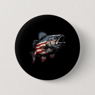 Patriotische B-Angel-Amerikanische-Flagge-Fischer- Button