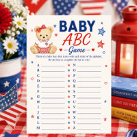 Patriotische Baby-ABC-Spielkarte