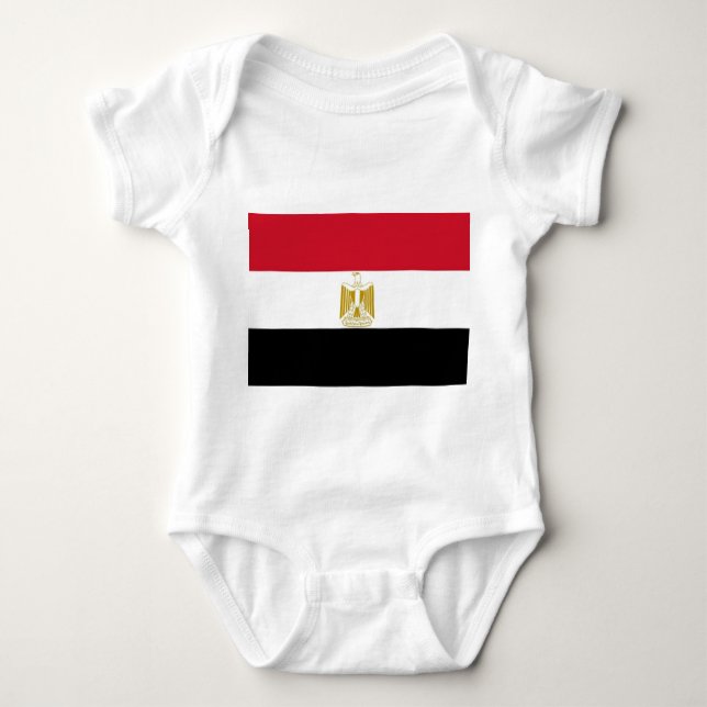 Patriotische Babybodysuit mit Flagge Ägypten Baby Strampler (Vorderseite)