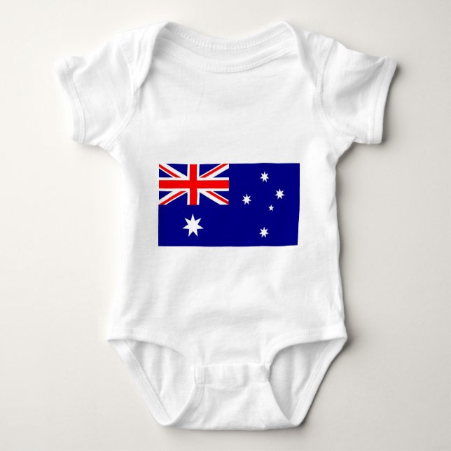 Patriotische Babybodysuit mit Flagge Australien Baby Strampler