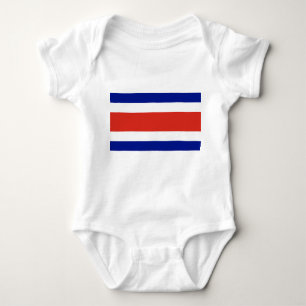Patriotische Babybodysuit mit Flagge Costa Rica Baby Strampler