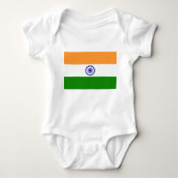 Patriotische Babybodysuit mit Flagge Indien