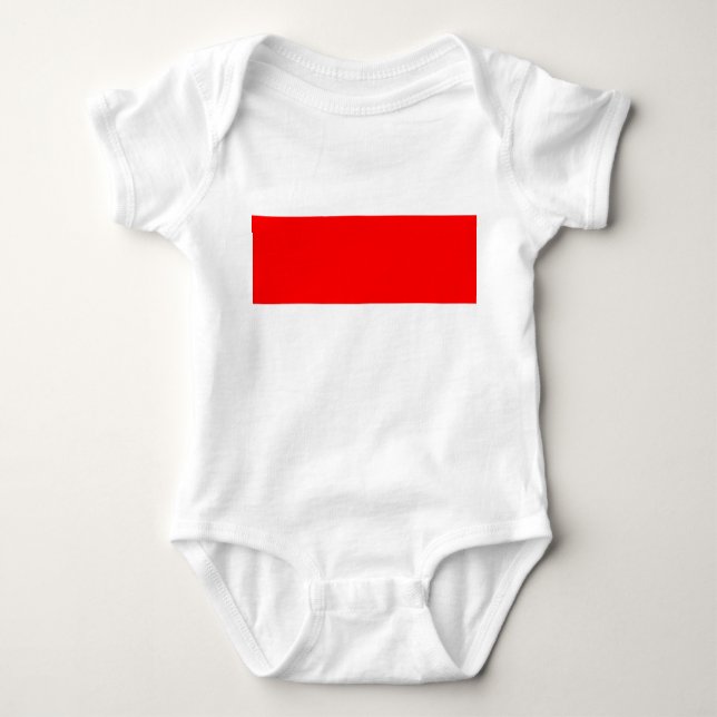 Patriotische Babybodysuit mit Flagge Indonesien Baby Strampler (Vorderseite)