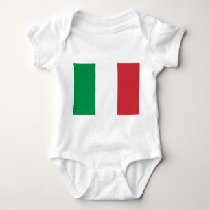 Patriotische Babybodysuit mit Flagge Italien Baby Strampler