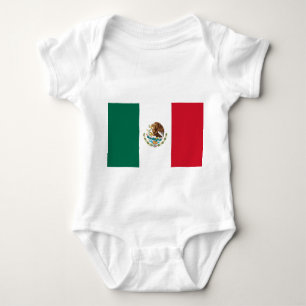 Patriotische Babybodysuit mit Flagge Mexiko Baby Strampler