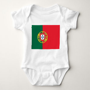 Patriotische Babybodysuit mit Flagge Portugal Baby Strampler