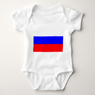 Patriotische Babybodysuit mit Flagge Russland Baby Strampler