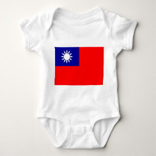 Patriotische Babybodysuit mit Flagge Taiwan Baby Strampler