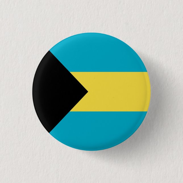 Patriotische bahamianische Flagge Button (Vorderseite)