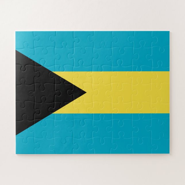 Patriotische bahamianische Flagge Puzzle (Horizontal)