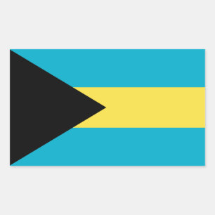 Patriotische bahamianische Flagge Rechtecksticker Rechteckiger Aufkleber