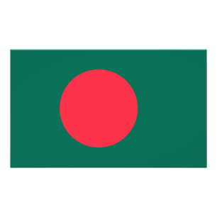 Patriotische Bangladesch-Flagge Fotodruck