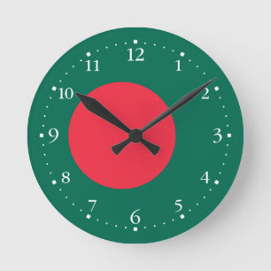Patriotische Bangladescher Flag-Round-Clock Runde Wanduhr