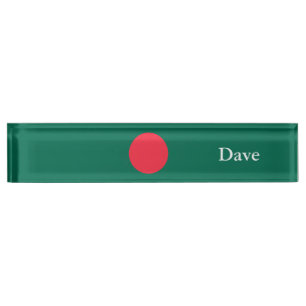 Patriotische bangladeschische Flagge Namensplakette
