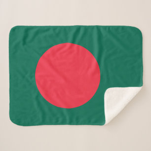 Patriotische bangladeschische Flagge Sherpa-Decke Sherpadecke