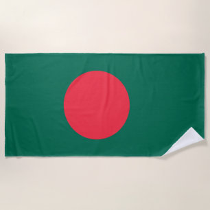 Patriotische bangladeschische Flagge Strandtuch