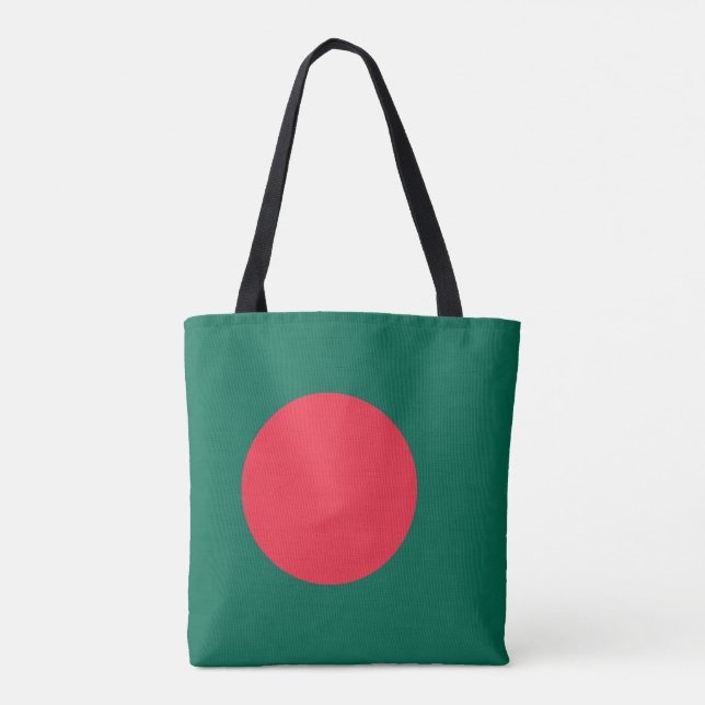 Patriotische Bangladeshi Flag Tote Bag (Rückseite)