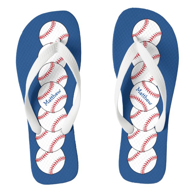 Patriotische Baseball-Flip-Flops Flip Flops (Fußbett)