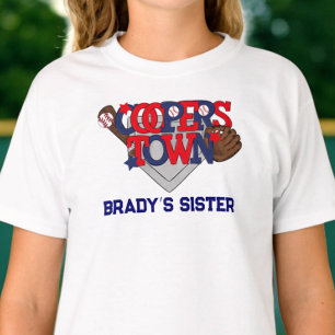 Patriotische Baseball-Schwester Sis von Cooperstow T-Shirt